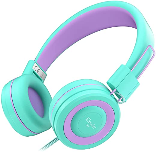 Elecder i37 Kids Headphones Children Girls Boys Teens Foldable Adjustable On Ear Headphones 3.5mm Jack Compatible Cellphones Computer MP3/4 Kindle…