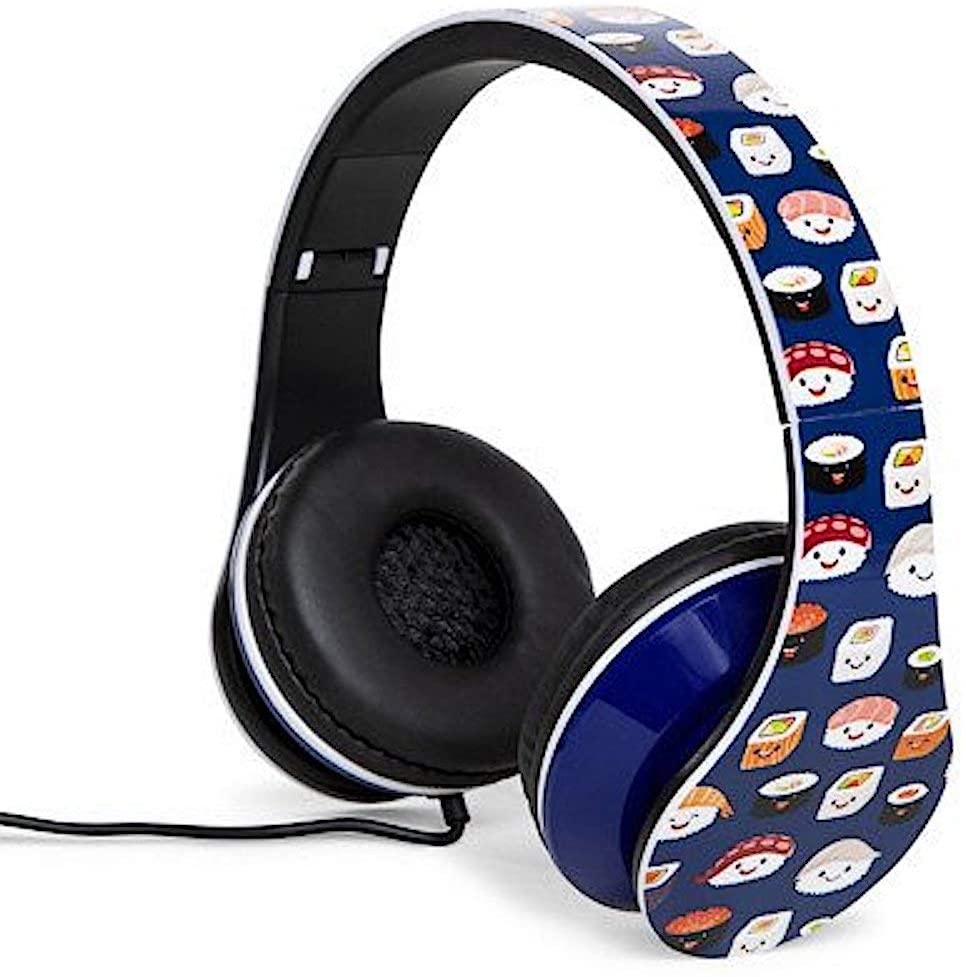 Folding Fatheads Sushi Emoji Stereo Headphones