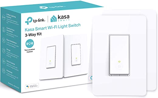 Kasa Smart 3 Way Switch HS210 KIT, Needs Neutral Wire, 2.4GHz Wi-Fi Light Switch works with Alexa and Google Home, UL Certified, No Hub Required,…