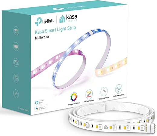 Kasa Smart LED Light Strip KL430, 16 Color Zones RGBIC, 6.6ft Wi-Fi LED Lights Work with Alexa, Google Home &IFTTT, No Hub Required