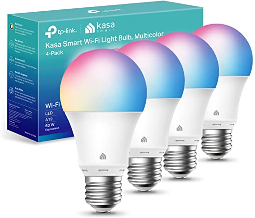 Light Bulbs, Full Color Changing Dimmable Smart WiFi Bulbs Compatible with Alexa and Google Home, A19, 9W 800 Lumens,2.4Ghz only, No Hub Required,…