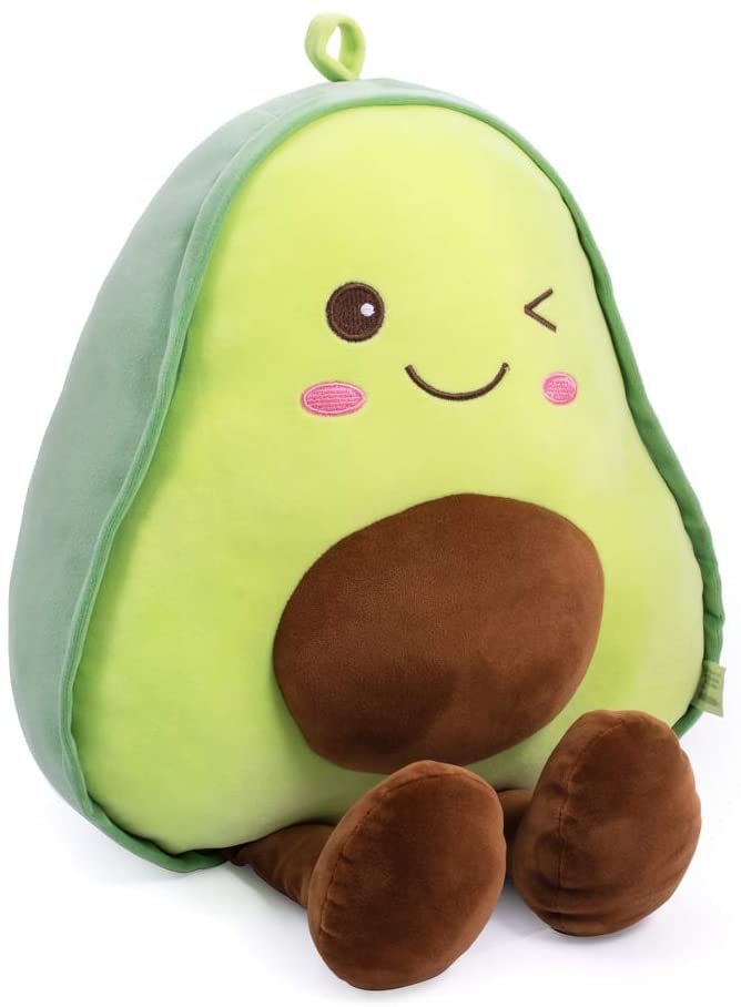 16.5 Inch Snuggly Stuffed Avocado Fruit Soft Plush Toy Hugging Pillow Gifts for Kids, Girl, Boy, and Friends Christmas