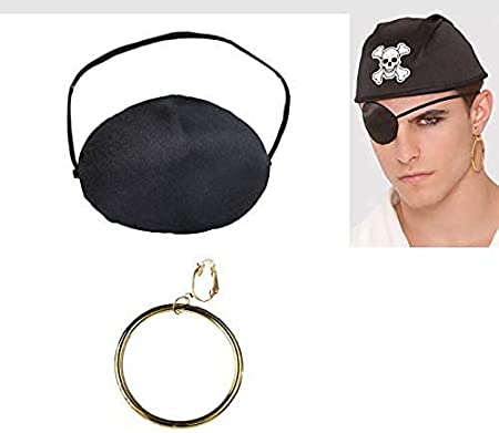 amscan 840222 Pirate Earring and Eye-Patch Set