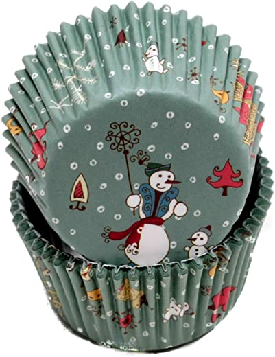 Chef Craft Christmas Holiday Cupcake Liner Set, 50, Snowmen