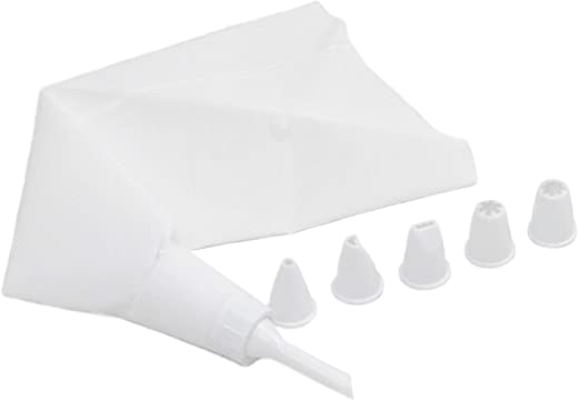 Chef Craft Select Plastic 6-Tip Cake Decorating Kit, 6 piece set, White