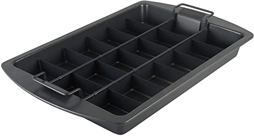 Chicago Metallic Professional Slice Solutions Brownie Pan, 9-Inch-by-13-Inch – , Dark Gray