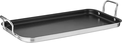 Cuisinart Double Burner Griddle, 10″ x 18″, Stainless Steel