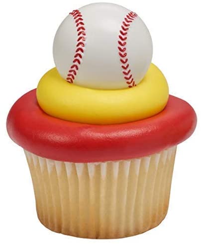 DECOPAC 3D Baseball Cupcake Rings – 24 pc