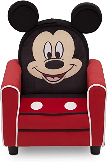 Delta Children Figural Upholstered Kids Chair, Disney Mickey Mouse