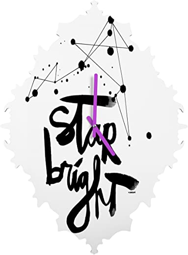 Deny Designs Kal Barteski, Star Bright, Baroque Clock, Small