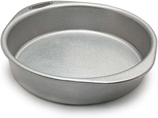 Fat Daddio’s Anodized Aluminum Round Cake Pan, 8 x 3 Inch, Silver