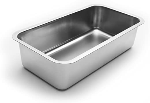 Fox Run Loaf Pan Stainless Steel Baking, 9.5 x 5.25 x 2.5 inches