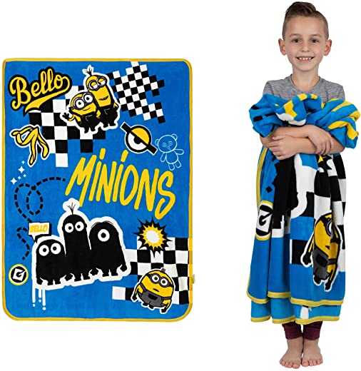 Franco Kids Bedding Soft Plush Micro Raschel Throw, 46 in x 60 in, Despicable Me Minions