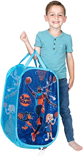 Franco Kids Room Collapsible Storage Bin Pop Up Hamper, One Size, Space Jam 2 A New Legacy