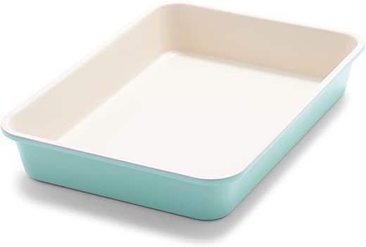 GreenLife Bakeware Healthy Ceramic Nonstick, Rectangular Cake Pan, 13″ x 9″, Turquoise