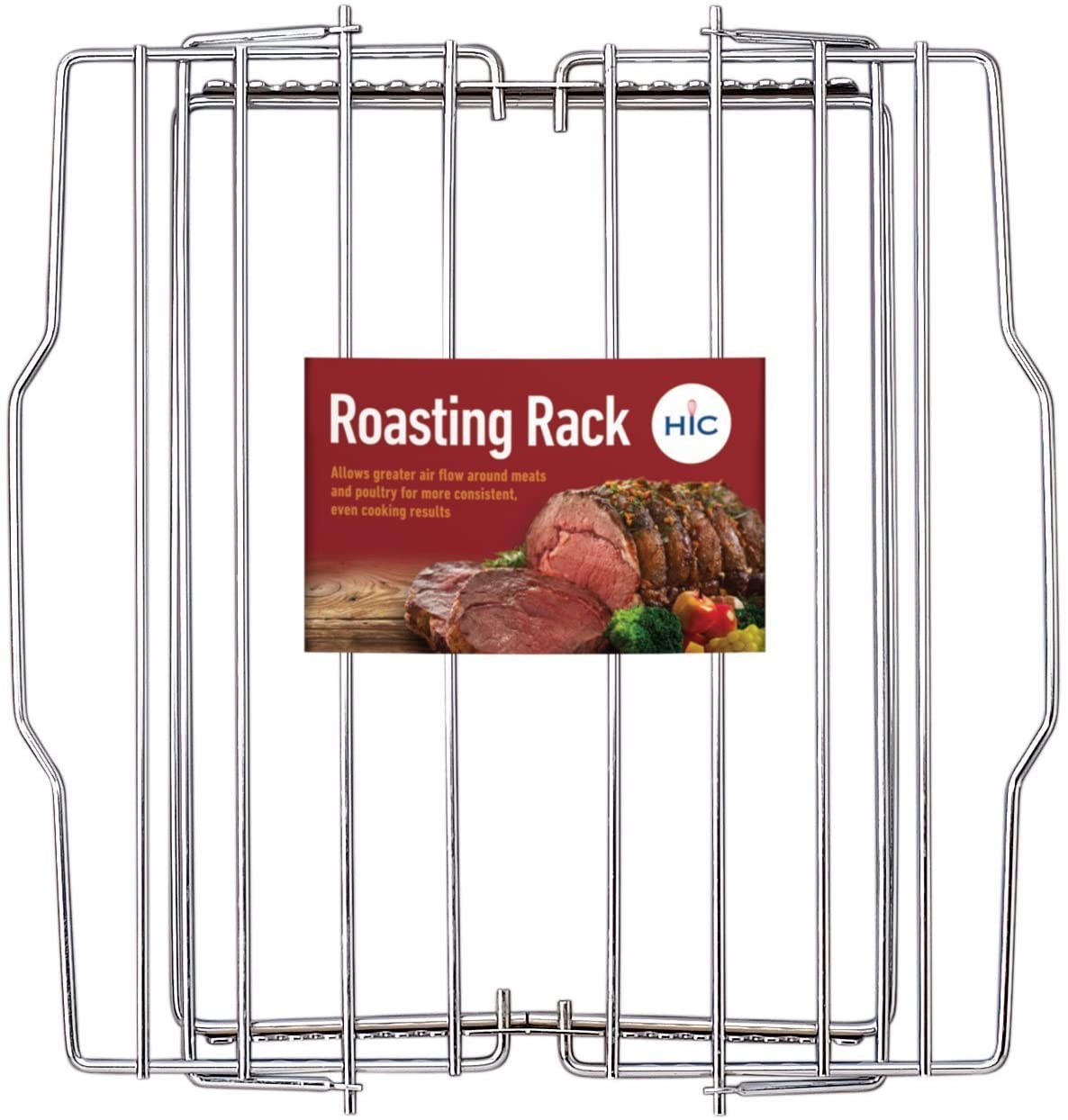 HIC Harold Import Co. Adjustable Baking Broiling Roasting Racks, Chrome Plated Steel Wire