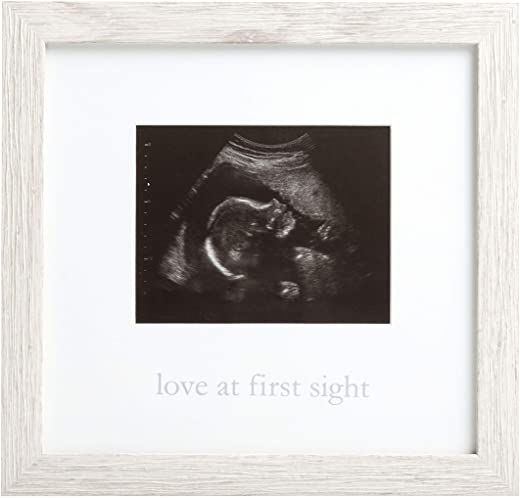Kate & Milo Rustic Sonogram Love at First Sight Frame, Expecting Parent Gift, Ultrasound Picture Frame