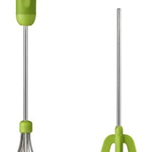Lekue Express Mixing Kit Set Includes 2 Interchangable Whisks, Green