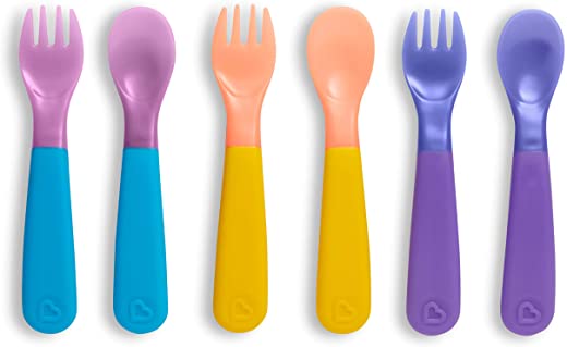 Munchkin ColorReveal Color Changing Toddler Forks & Spoons, 6 Pack