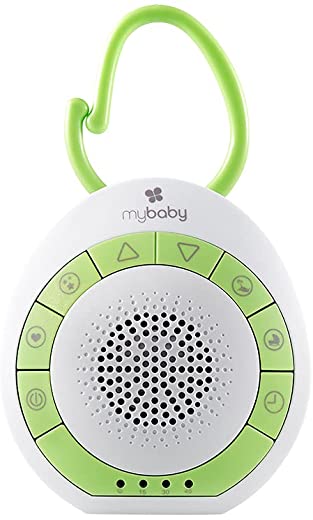 MyBaby SoundSpa On-The-Go-Portable White Noise Machine, 4 Soothing Sounds with 15, 30, and 45-Minute Auto Shutoff, Integrated Clip for Easy…