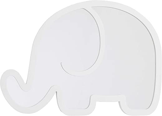 NoJo Elephant Shaped Mirror – Easy Hang Shatter Proof Mirror, Wooden Backed Decorative Mirror for Nursery