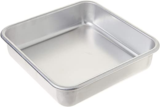Nordic Ware – 47500 Nordic Ware Naturals Aluminum Commercial 8″ x 8″ Square Cake Pan, 8 by 8 inches, Silver