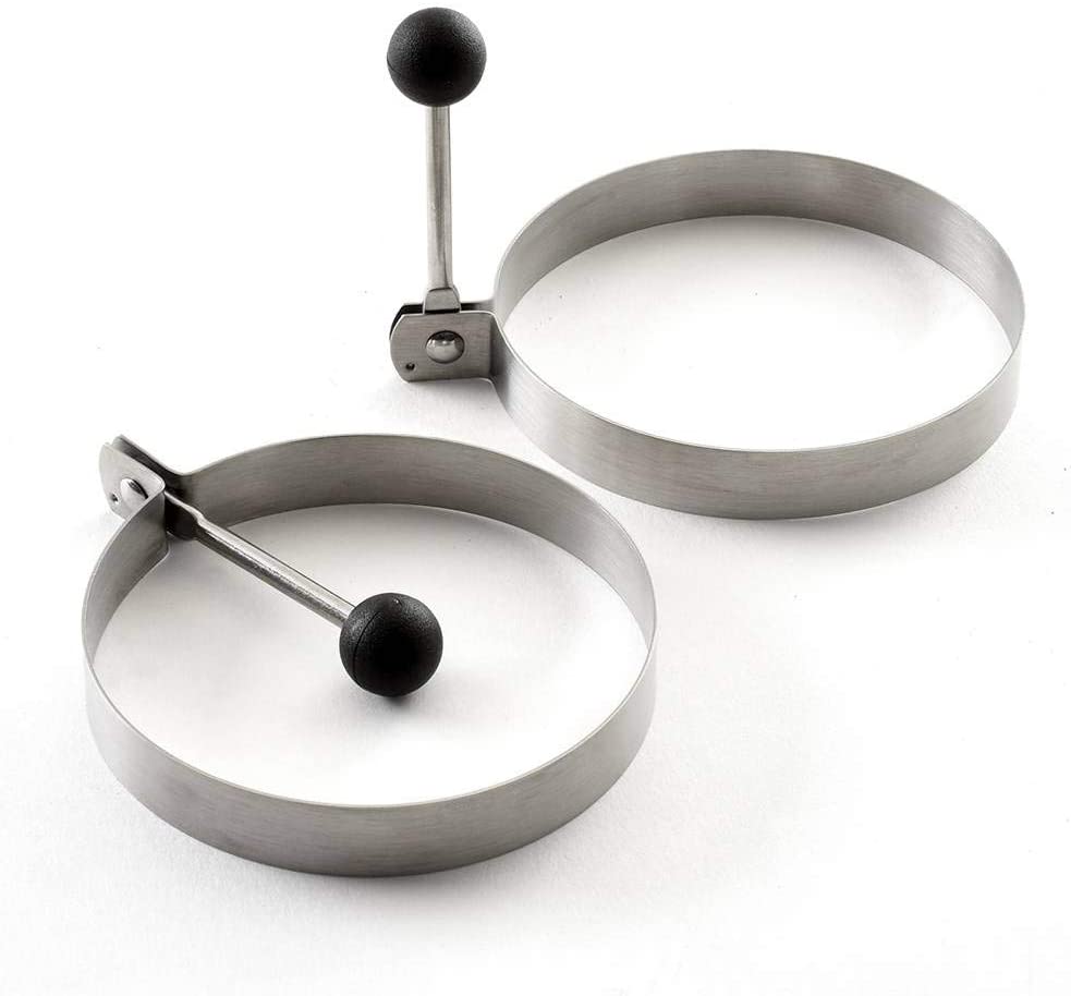 Norpro Stainless Steel Round Egg/Pancake Rings, 3.75″, Silver