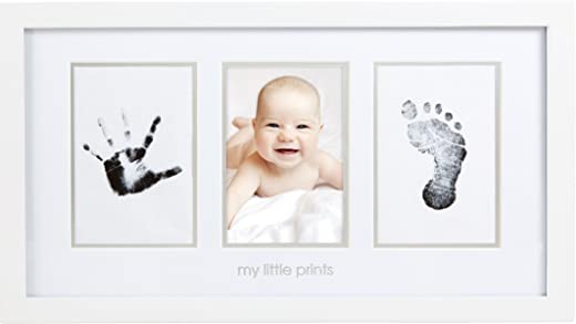 Pearhead Baby Prints Newborn Handprint and Footprint Photo Frame Kit, Safe Clean-Touch Ink Pad Included, Gift to New Parents for Christmas or Baby…