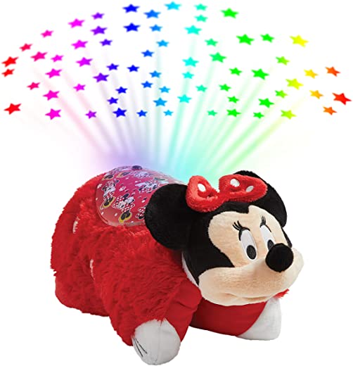 Pillow Pets Disney Rockin the Dots Minnie Mouse Sleeptime Lites – Retro Minnie Mouse Plush Night Light
