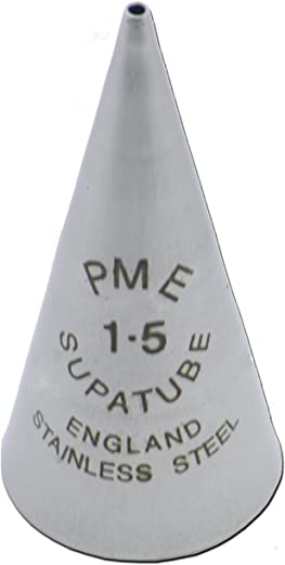 PME – ST1.5 Seamless Stainless Steel SupaTube Writer #1.5 Decorating Tip, Standard, Silver