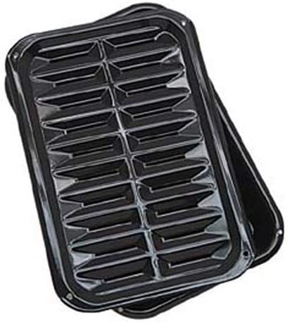 Range Kleen BP106X 2 PC Porcelain Broil and Bake Pan 12.75 Inch by 8.5 Inch,Black