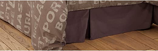 Rizzy Home BS1437 Bed Skirt, 60″X80″, Gray