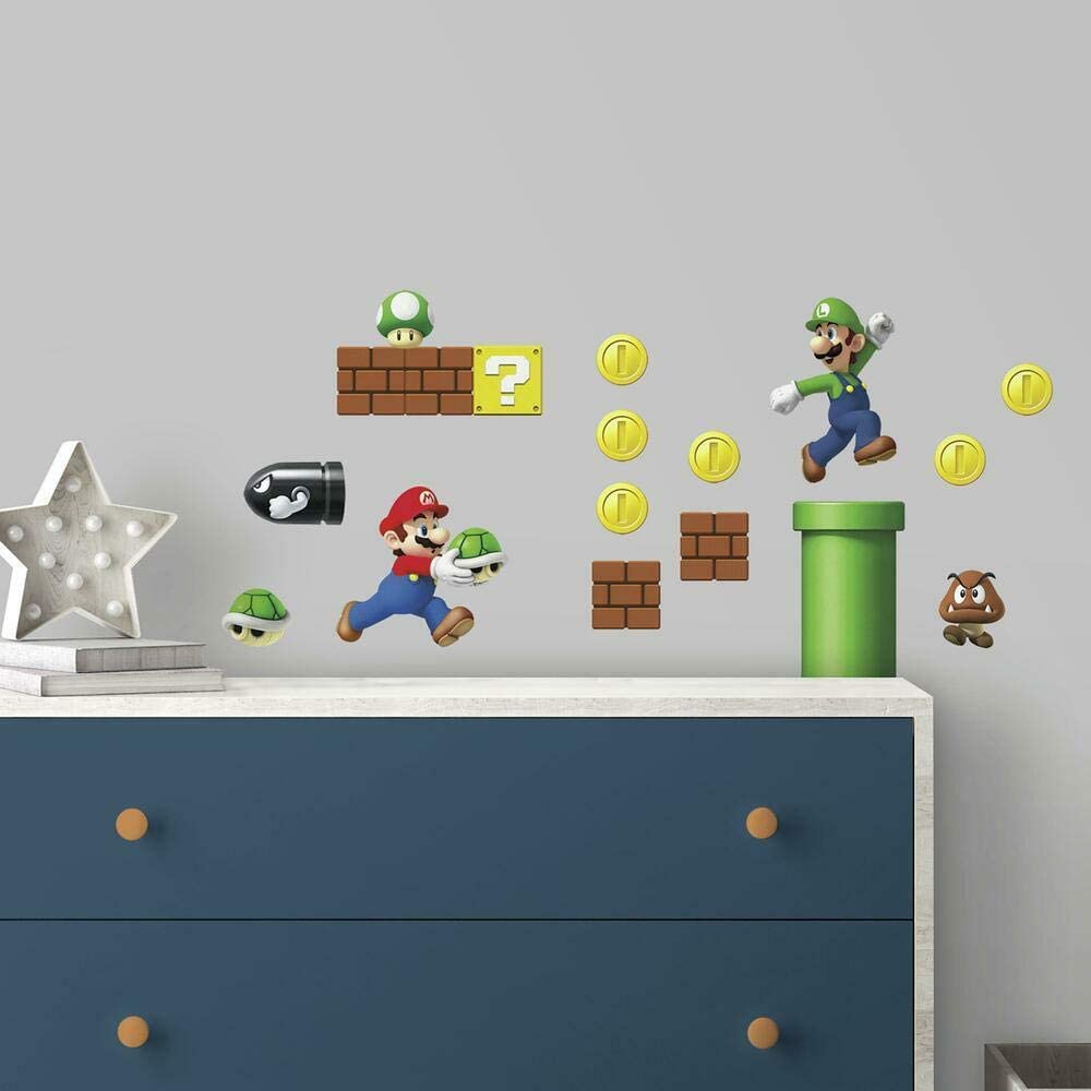 RoomMates RMK2351SCS Nintendo New Super Mario Bros Build a Scene Peel and Stick Wall Decals