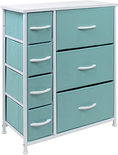 Sorbus Dresser with 7 Drawers – Furniture Storage Chest for Kid’s, Teens, Bedroom, Nursery, Playroom, Clothes, Toys – Steel Frame, Wood Top,…