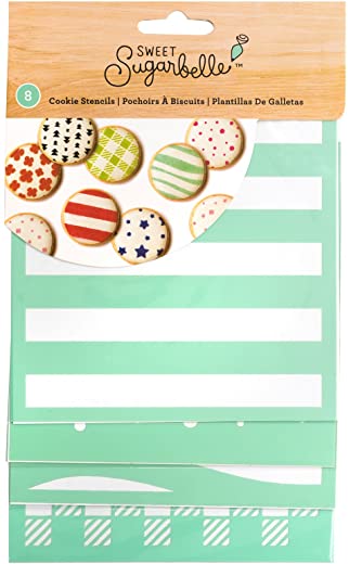 Sweet Sugarbelle 8 Piece 5 x 5 Inch Square Stencil Cookie Supplies