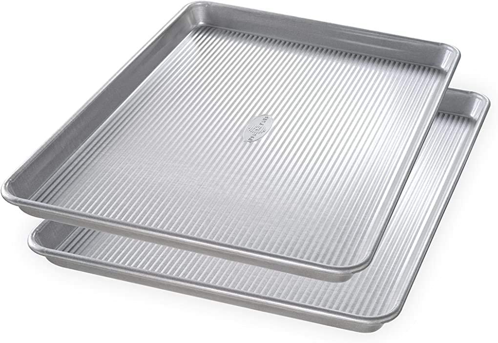 USA Pan Bakeware Half Sheet Pan, Set of 2, Aluminized Steel