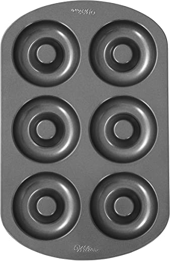 Wilton 6-Cavity Doughnut Baking Pan, Makes Individual Full-Sized 3 3/4″ Donuts or Baked Treats, Non-Stick and Dishwasher Safe, Enjoy or Give as…