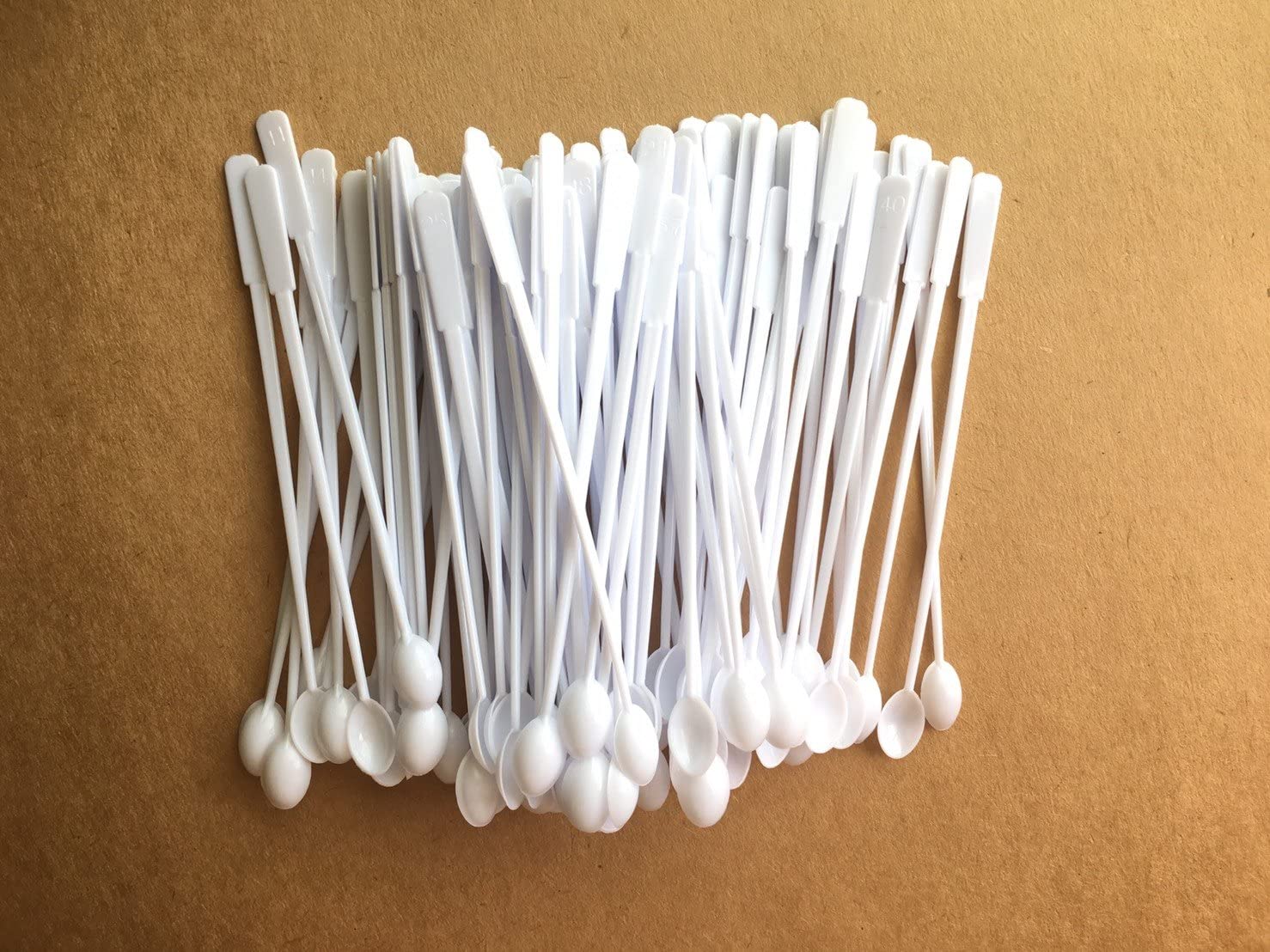 (200) ICRAFY White Plastic Coffee Stirrer Cocktail Stick Soft Drink White Color Pack Size 5.5″