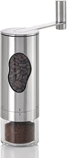 AdHoc Mrs. Bean Manual Coffee Grinder, 7″, Stainless Steel