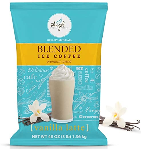 Angel Specialty Products Vanilla Latte | Blended Ice Coffee | Frappe Mix | 3-Pound Bag [34 Servings]
