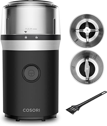 COSORI Coffee Grinders for Spices and Seeds, Spice Grinder Electric, Spice Blender and Coffee Bean Mill, with 70g Large Grinding Capacity, Included…
