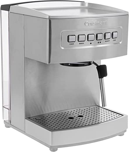 Cuisinart EM-200NP1 Programmable 15-Bar Espresso Maker, 12.8″(L) x 9.25″(W) x 10.63″(H), Stainless Steel