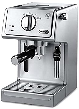 De’Longhi Bar Pump Espresso and Cappuccino Machine, 15″, Stainless Steel