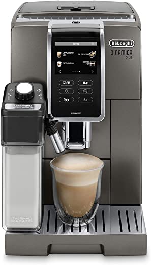 De’Longhi ECAM37095TI Dinamica Plus Fully Automatic Espresso Machine, Titanium