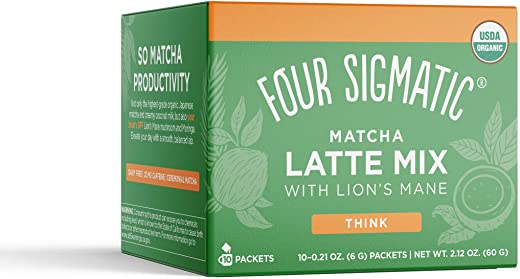 Four Sigmatic, Mix Matcha Latte Lions Mane Organic 10 Count, 0.21 Ounce