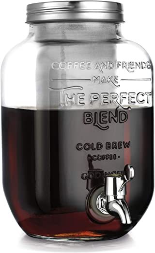 Godinger Cold Brew Coffee Maker, Iced Coffee Dispenser – 1 Gallon (3.78L)