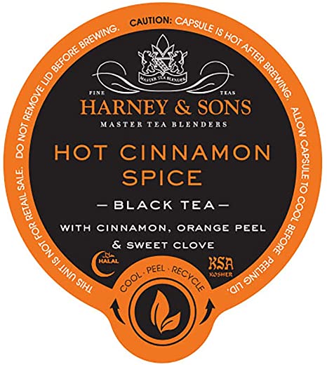 Harney and Sons Hot Cinnamon Spice Tea Capsules, 24 Count