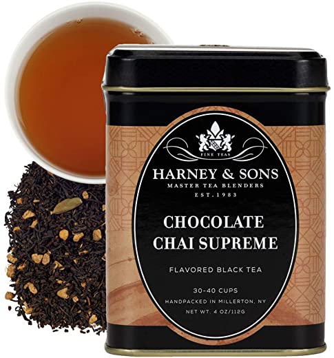 Harney & Sons Chocolate Supreme Loose Tea, Chai, 4 Oz