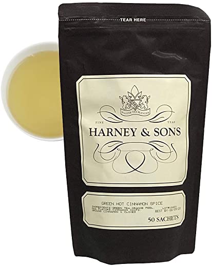 Harney & Sons Green Hot Cinnamon Spice | Bag of 50 Sachets