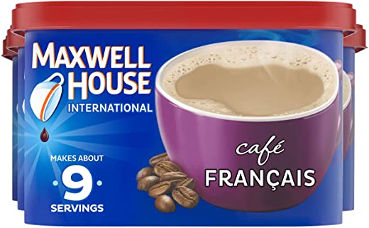 Maxwell House International Café Francais Café-Style Instant Coffee Beverage Mix, 4 ct. Pack, 7.6 oz. Canisters